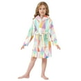 thumbnail image 6 of FORMRS Niños Bathrobe Unisex Hooded Robe Soft Plush Pajamas Sleepwear, Size 4-6T, Abstract Geometric, 6 of 7