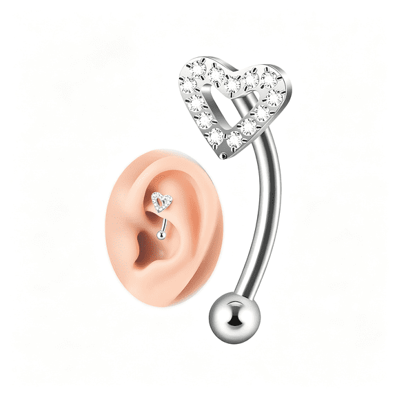 SELIVO Rook Piercing Jewelry 16G - ASTM F136 Titanium Rook Earrings, Eyebrow Ring,Curved Barbell Body Jewelry surface tragus piercing jewelry