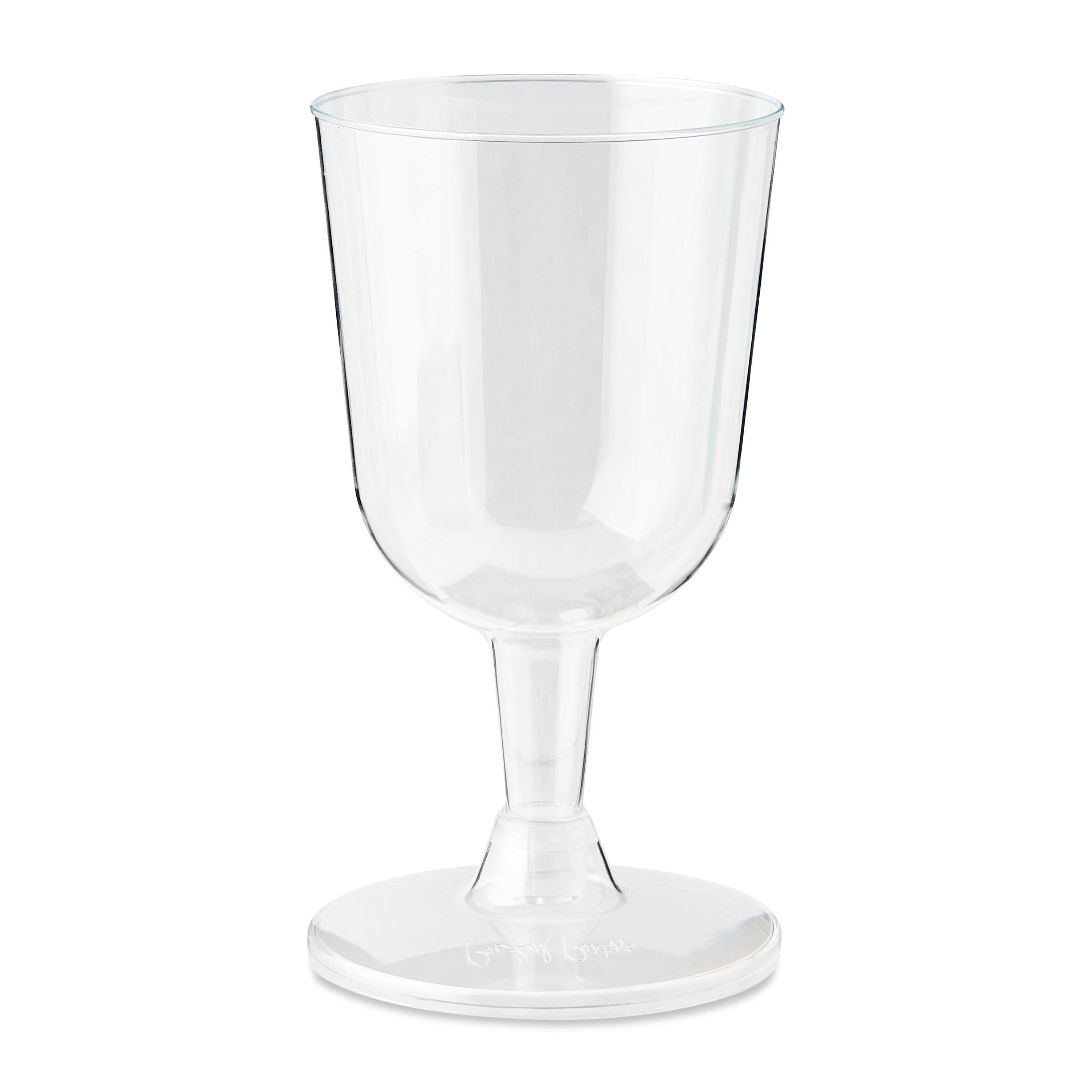 8 Count, 6.3 FL OZ, 4.8 x 2.6 IN Clear Plastic Wine Glasses, by Way To Celebrate