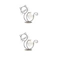 thumbnail image 4 of Yuarrent Elegante florero de hierro para arreglos florales - Base estable Adornos decorativos fáciles de limpiar Gato negro sentado gato negro sentado 2piezas, 4 of 6