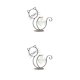 thumbnail image 4 of Yuarrent Elegante florero de hierro para arreglos florales - Base estable Adornos decorativos fáciles de limpiar Gato negro sentado gato negro sentado 2piezas, 4 of 6