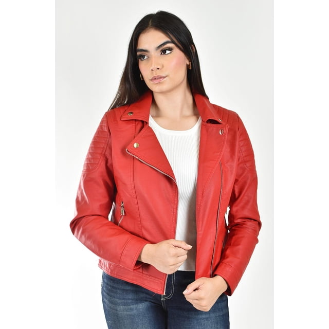 Chamarra estilo biker Roman Fashion /Juvenil, 7409 (Rojo) rojo G