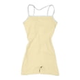 thumbnail image 6 of Women One Piece Workout Sets High Waisted Tummy Control Yoga Gym Outfits Halter Tank Tops Built-in Bra Square Neck Sleeveless(Light Yellow,XL), 6 of 8