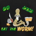 thumbnail image 3 of CafePress - EAT THE WORM Women's Dark Pajamas - Women's Short Sleeve Print T-Shirt and Pants Dark Cotton Pajama Set, 3 of 7