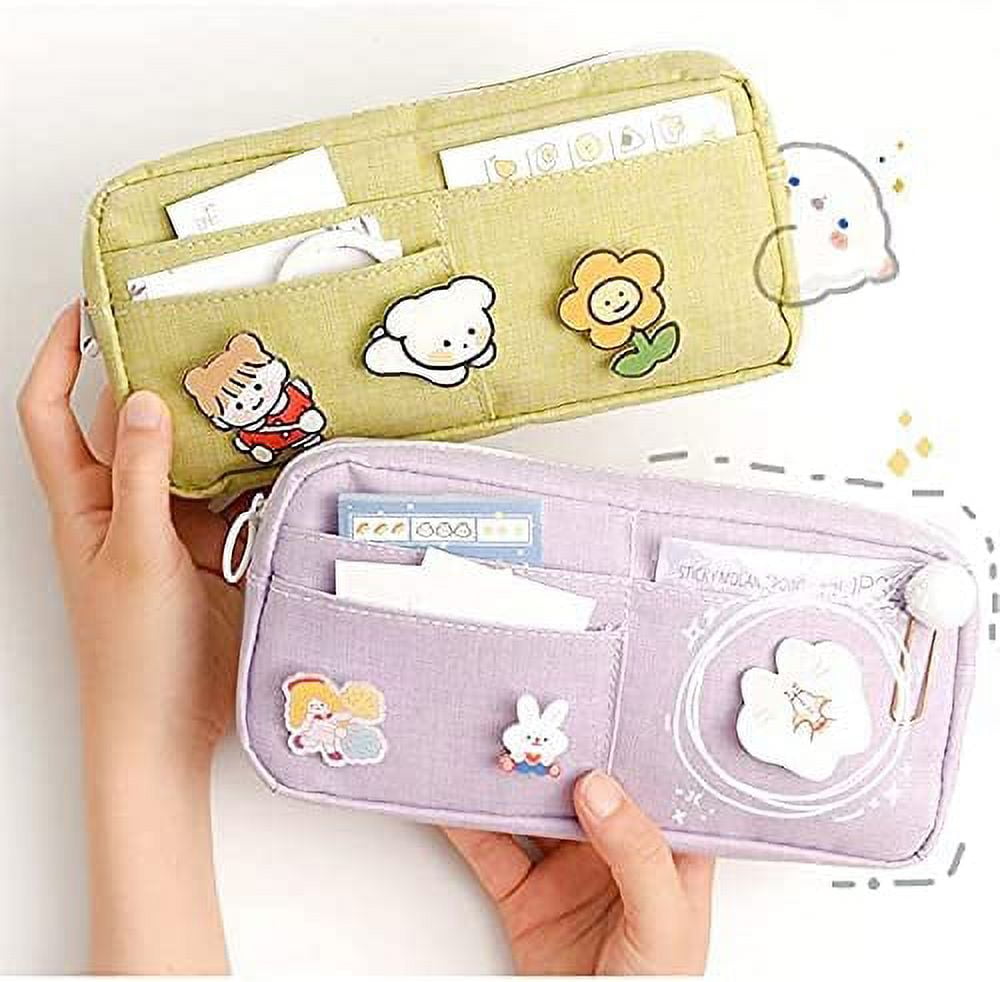 DanceeMangoos Kawaii Pencil Case Cute Pencil Pouch for Girls, Large  Capacity Standing Stationary Organizer Bag, High School College Office  Supply Case