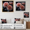 thumbnail image 4 of Designart "Enchanting Noir Mums" Mums Floater Framed Canvas Art Print, 4 of 5
