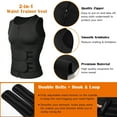 thumbnail image 2 of Neoprene Sauna Suit for Men Zipper Waist Trainer Vest Tank Top Trimmer Body Shaper with Adjustable Two Belts, 2 of 6