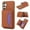 Brown, variant on for Samsung Galaxy A54 5G 2 In 1 Detachable Magnetic Card Slots Back Case, PU Leather RFID Blocking Kickstand Fashion Shockproof Protective Phone Case Cover for Samsung Galaxy A54 5G, Winered