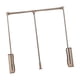 thumbnail image 3 of Barra de armario abatible con riel elevador, ancho ajustable para colgar ropa, organizador de almacenamiento ergonómico de aleación de aluminio Marrón, 3 of 8
