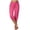 Hot Pink, variant on RongHuan Plus Size Capri Pants for Women Low Waisted Drawstring Jogger Pants Lightweight Stretch Cropped Pants Casual Capris with Pockets
