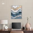 thumbnail image 3 of Foil Layer Of A Wave Canvas Modern Blue Abstract Wall Art by Art Remedy, Silver Frame, 20" x 24", 3 of 7