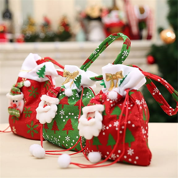 LHWEN Large Gift Bags Oversized Santa Storage for Christmas Big Gifts Wrapping Kids Birthday Party New Parents Holiday Festive Decorations Reusable Bags with Drawstring and Bow Ribbon