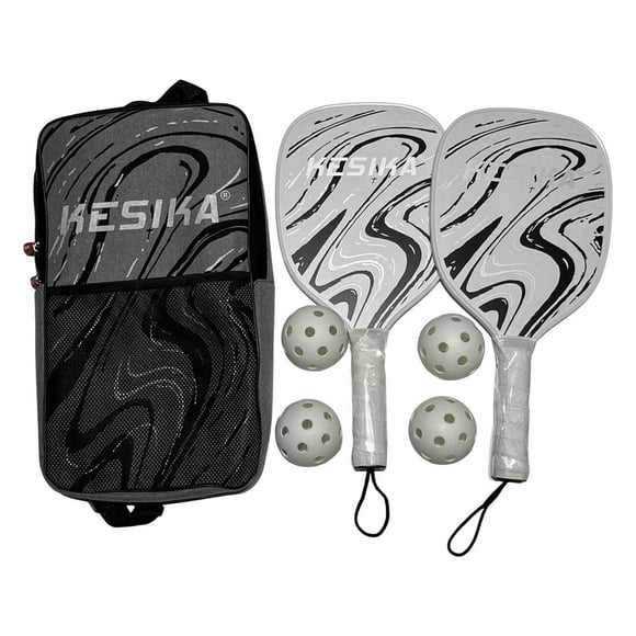 Guardoinrt Pickleball Racket Set 4 Balls and Comfort Bag Racquets Grip Carry Pickleball Black 41.5x20.5cm