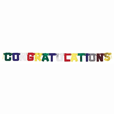 4ft metallic congratulations banner
