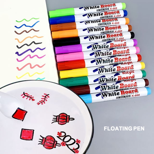 1 Set Water Painting Pens Erasable Large Capacity Portable Water-based Magic Floating Pens for Kids