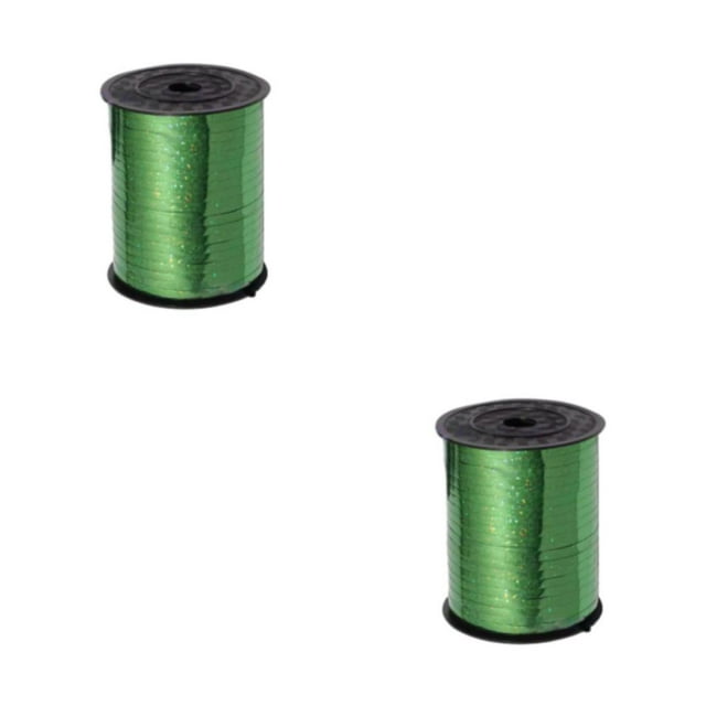 kurtrusly Sparkling Ribbon Balloon Sturdy And Durable For Crafts And Gift Packaging Tidy Golden Curled Ribbon green ribbon 2Set