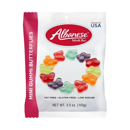 (Price/Case)Albanese World's Best 53452 Albanese World's Best Assorted Mini Butterflies 3.5 Ounce Bag - 12 Per (Best Candy In The World)