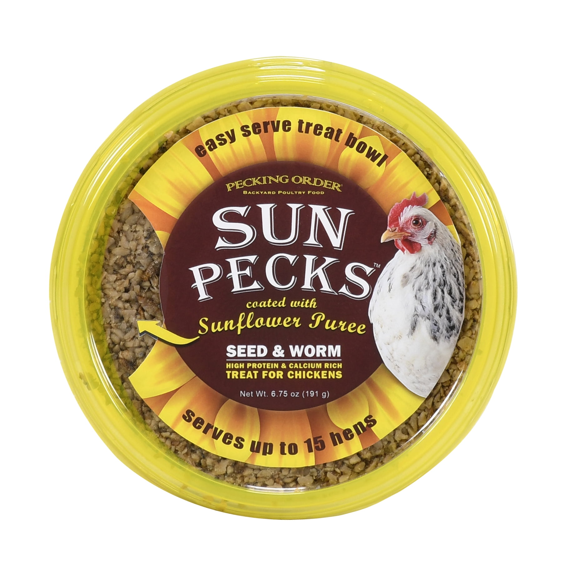 Pecking Order Sun Pecks Seed & Worm Treat for Chickens, 6.75 oz.