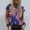 Blue, variant on Lilgiuy Women's Comfortable Tops Fashion Casual Loose Blouse Independence Day Flag Printing Round Neck T-Shirt