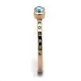 thumbnail image 2 of Womens Rose Gold Ring Anillo Para Mujer 316L Stainless Steel Ring with Top Grade Crystal in Sea Blue Amalfi, 2 of 4