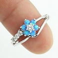 thumbnail image 2 of Women's Artificial Synthetic Opal Flower Ring, 2 of 2