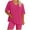 Hot Pink, variant on Plus Size Lounge Outfits for Women 2 Piece - Soft Cotton Short Sleeve V Neck Top and Short Leggings Sets (4XL, Mint Green)