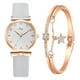 thumbnail image 2 of Xihbxyly Ofertas relámpago de hoy Prime Conjunto de reloj de pulsera para dama con esfera dorada estilo europeo y moderno de Jadi, 2 of 4
