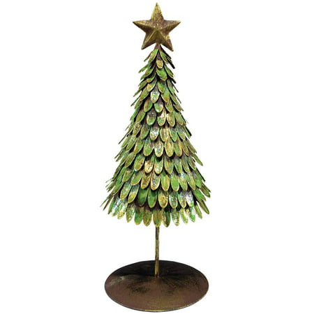 Sculpted Metal Christmas Tree - 10 Inches Tall Decorate Kitchens Bathrooms