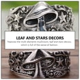 thumbnail image 4 of 1Pc Retro Multi-elements Finger Ring Mushroom Leaf Star Ring Finger Decor Silver, 4 of 7