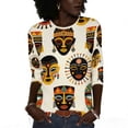 thumbnail image 3 of Craaazy Black History Month Clothing for Women Crewneck 3/4 Sleeve Summer Cozy Shirts Gifts, 3 of 9