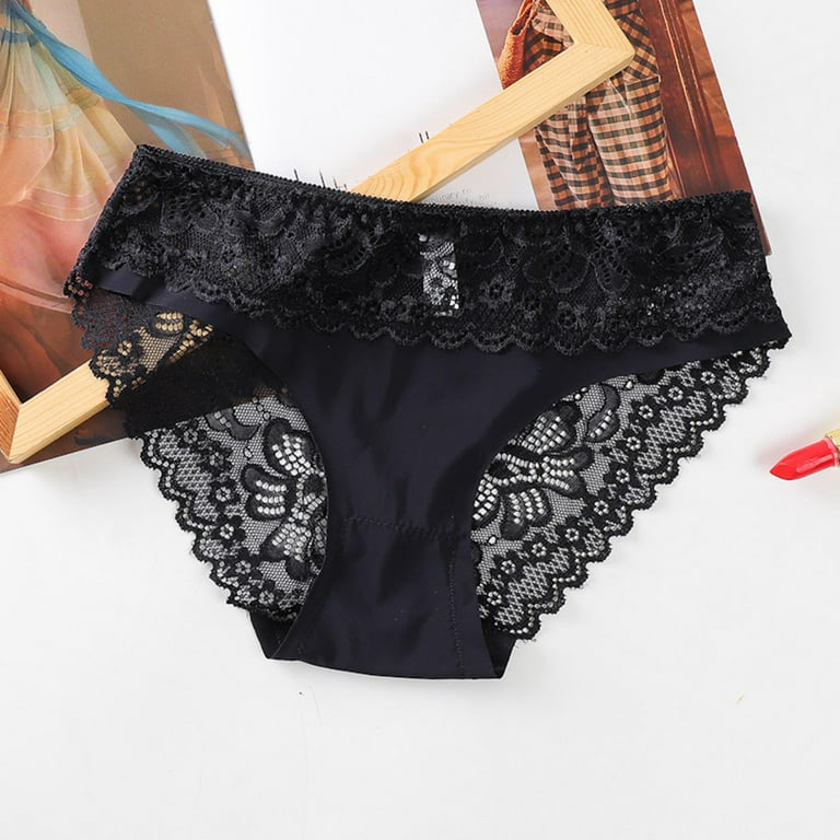 Aayomet Panties Girl Women High Waist G String Brief Pantie Thong Lingerie  Knicker Underwear,Gray XL