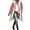 Pink, variant on Women's Fashion Simple Patchwork Long Parka, Reversible Hooded Cotton Coat, Stylish Warm Winter Jacket Grey,M