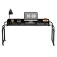 thumbnail image 6 of Lorelo Overbed Table with Wheels, Adjustable Legs Height Rolling Over Bed Desk, Heavy Duty Laptop Table for Hospital and Home, 120x40cm, 350lbs Weight Capacity, 6 of 7