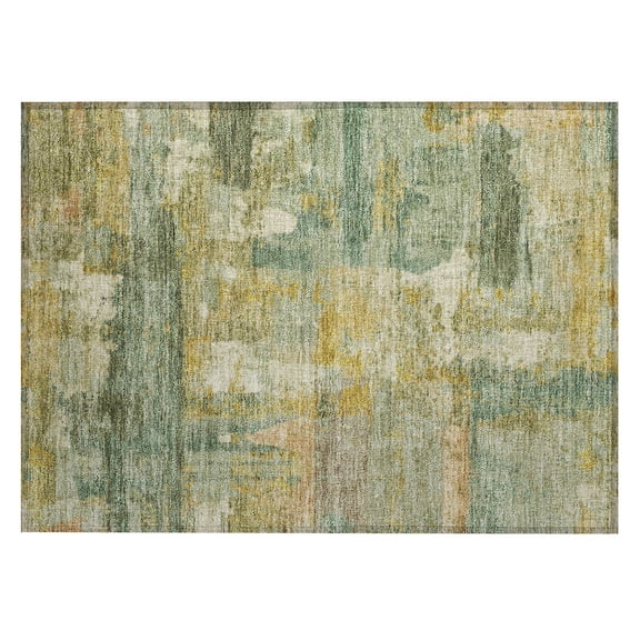 Dalyn Rugs Machine Washable Indoor/Outdoor Chantille ACN2147 Green 1'8" x 2'6" Rug