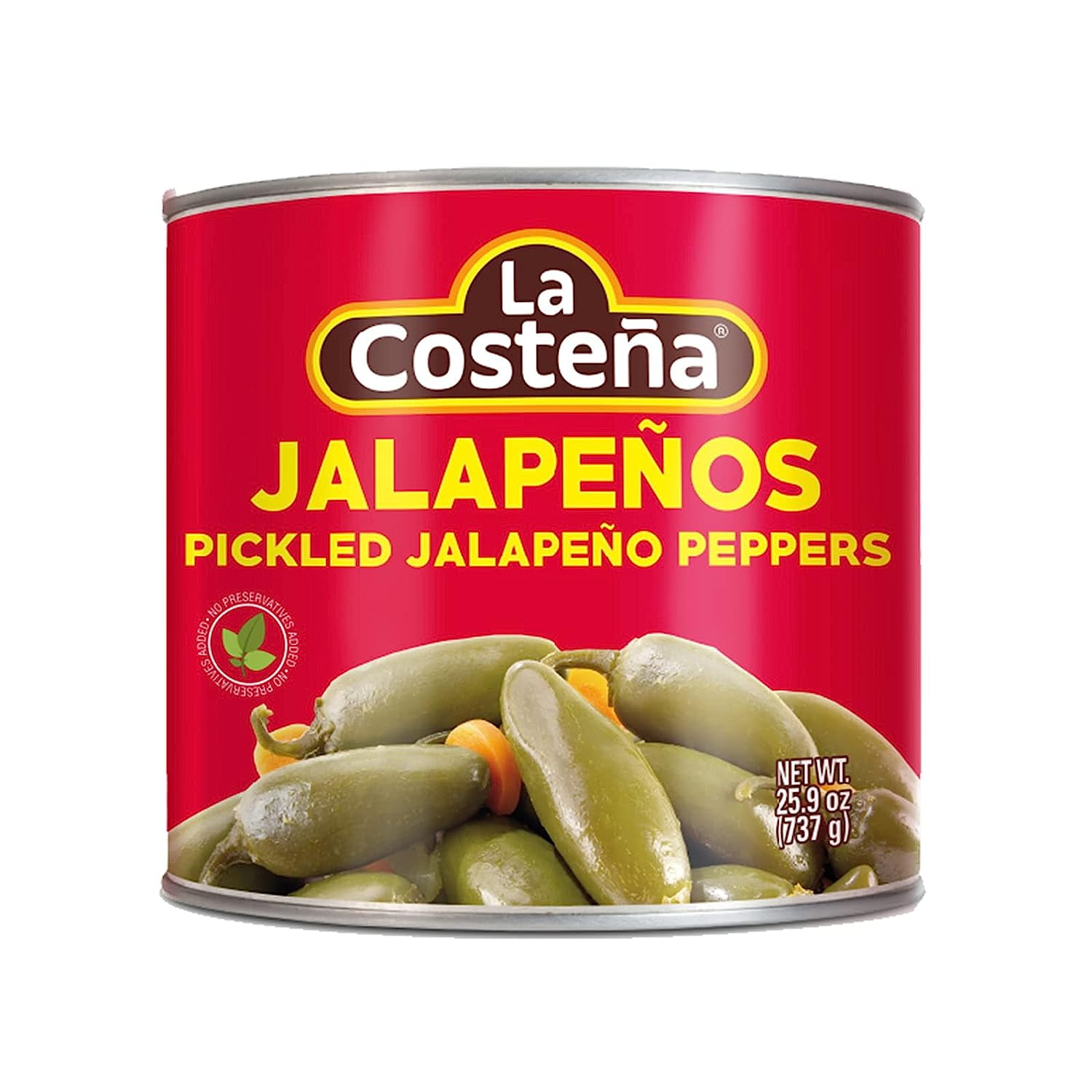 La Costeña Pickled Whole Jalapeno Peppers, 25.9 oz