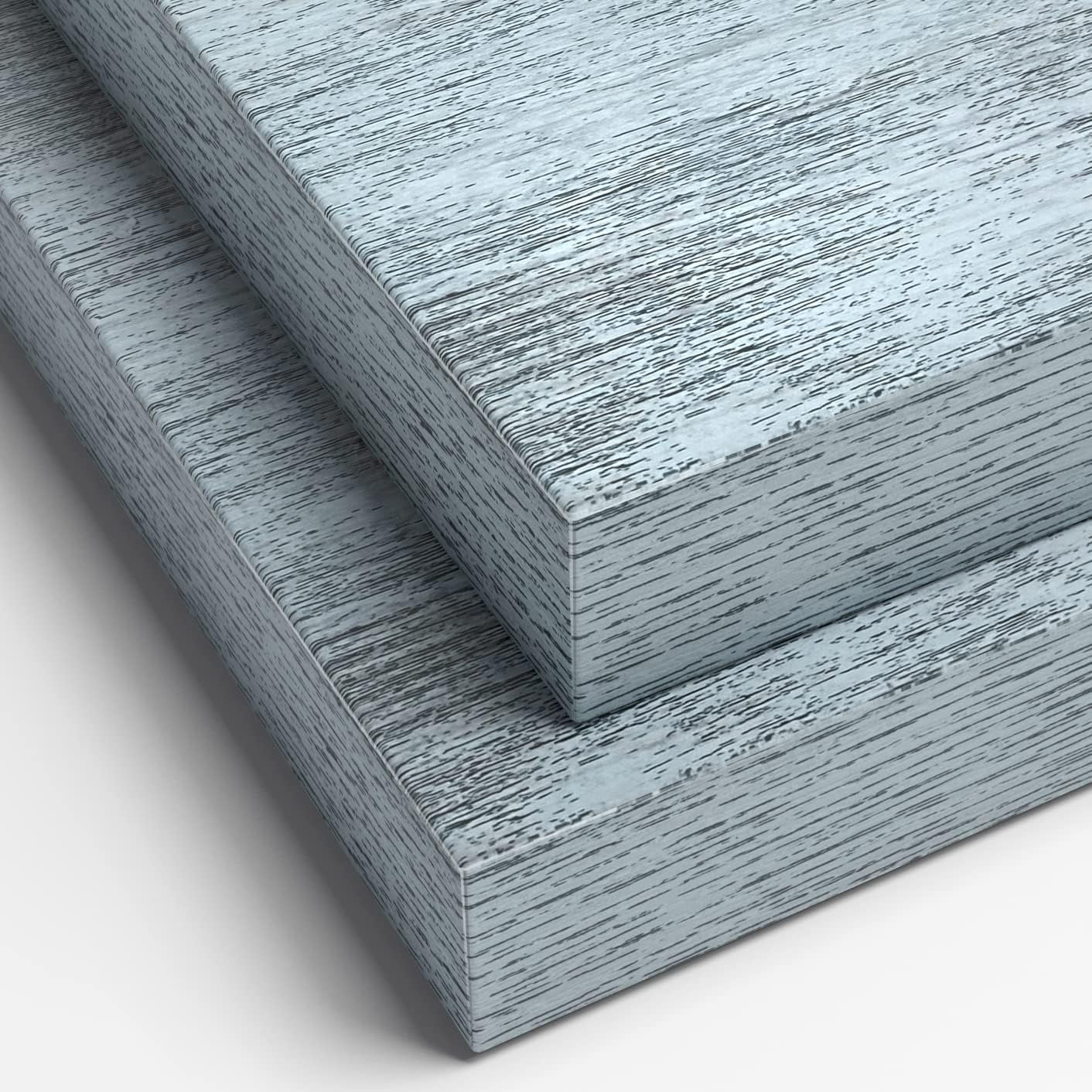 Sorbus 16.25" Blue Rustic Floating Shelves (Set of 2) – Wall Storage for Décor, Frames, Trophies