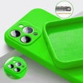thumbnail image 3 of Funda de silicona cuadrada verde fluorescente para iPhone, 15, 14, 11 Pro Max, 13, 12 Mini, X, XR, XS, 7, 8 Plus, SE2, fundas a prueba de golpes, nueva, 3 of 4