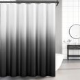 thumbnail image 1 of Cortina de Ducha Negra Cortinas de Ducha Ombre en Blanco y Negro para baño Juego de Cortinas de Ducha de baño de Tela Texturizada, Forro de Cortina de Ducha Impermeable Elega, 1 of 5