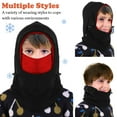 thumbnail image 3 of ASTRAEA Kids Winter Hats Balaclava, Windproof Winter Ski Hat with Full Face Mask, Unisex Thick Warm Fleece Hat for Children, Red, 3 of 9