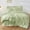 Green, variant on Queen Comforter Set White Bedding - Ruched Comforter Queen Size Bed Set Boho Shabby Chic Bedding for Bedroom Comforter Fluffy 3 Piece Ruffle Comforter Set with Pillow White Soft