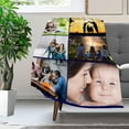 thumbnail image 3 of Custom Blanket Customized Blankets with Photos Personalized Picture Blankets Customizable Blanket Throw with Picture Upload Customized Gift for Man Women Couple Valentine 4 Sizes 4 Photo Collage, 3 of 6