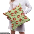 thumbnail image 4 of Ladybug Fabric by the Yard Upholstery, Funny Insects with Open Wings Spring Fortune Joyful Mother Nature, Decorative Fabric for DIY and Home Accents, Pale Green Vermilion by Ambesonne, 4 of 4