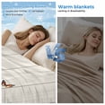 thumbnail image 2 of Teal Blue Floral Cooling Blanket,Lightweight Breathable Summer Throw Blanket with Double Sided Cold Effect,Vintage Rustic Botanical Beige Wooden Picnic Blankets Bed Sheet for Hot Sleepers 40"x60", 2 of 8