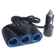 thumbnail image 1 of CHOK 120W 3-Port Car Charger Adapter - 12V/24V Splitter Lighter with 5V 3.1A Output Power  3 USB Ports  and Quick Charging Capability for Multi-Device Charging on the Go, 1 of 7