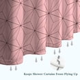 thumbnail image 6 of Pink Geometric Lattice Pattern Shower Curtain 72"x72" ,Bathroom Decorative Shower Curtains Set with 12 Hooks,Modern Waterproof Washable Shower Curtain, 6 of 6