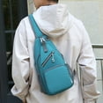 thumbnail image 5 of ibiyuan Crossbody Sling Backpack Adjustable Guitar Strap Outdoor Sling Body Bag, Crossbody Chest Purse Multi-Pocket Travel Single Shoulder Daypack, 5 of 6