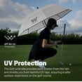thumbnail image 6 of Weatherman Umbrella - Golf Lite Umbrella Large Oversize Windproof for Golf Bag Push Cart w/ UV Protection - Waterproof Heavy Duty Umbrellas for Rain Sun - Resists Up to 55 MPH Winds (White, 66 inch), 6 of 8