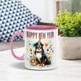 thumbnail image 4 of Happy New Year with Bernese Mountain Dog Fireworks Holiday Xmas Winter 2025 11oz Accent Two-tone Mug Berner Lover Gifts Coffee Tea Cup - 00025, 4 of 5