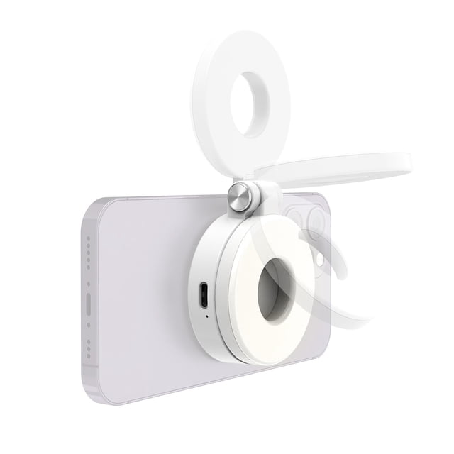 Lámpara magnética KraftGeek para iPhone Magsafe para selfies, color blanco