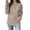 1Khaki373, variant on Women'S T Shirts Button Down Fall Winter Seasonal Fashion Basic Shirt Classic Crew Neck Collar Long Sleeve Solid Color Fashionable Cozy Outdoor Activities Tee